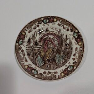 Johnson Bros His Majesty Turkey Plate 6.25" England Ironstone Thanksgiving